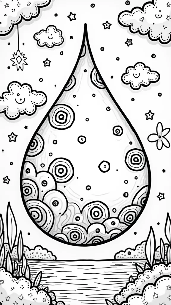 moondrop coloring page